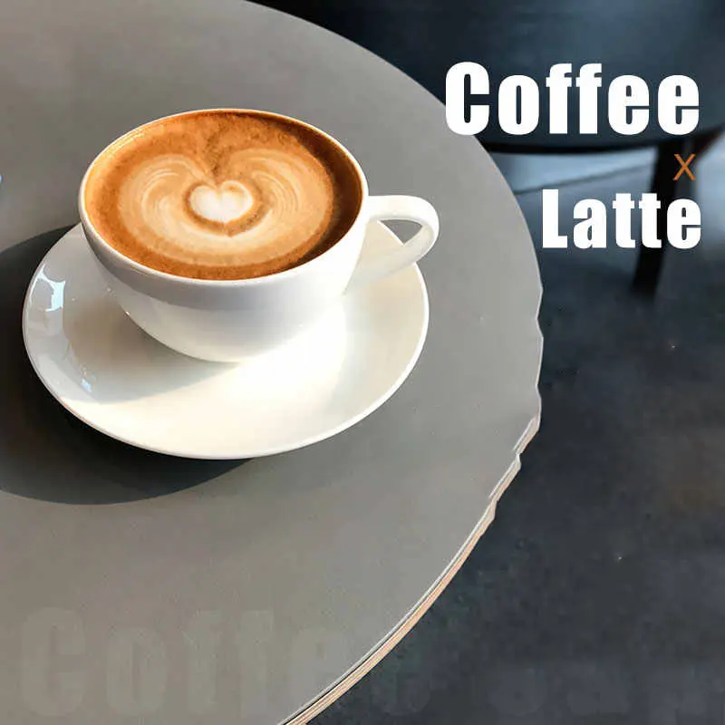 Simple Bone China Coffee Cups And Saucers White European Latte Pull Cups Snack Plates Delicate Coffee Accessories
