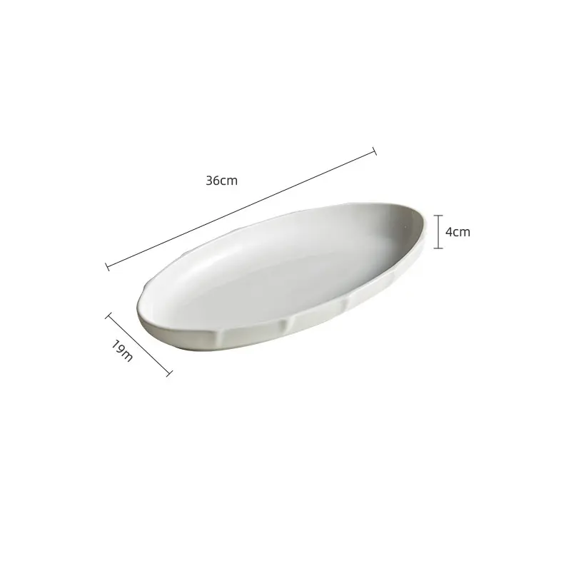 Steamed Fish Plate Japanese Large Ceramic Dish Baking BBQ Disc Western Pizza Steak Pasta Tray Dessert Cake Snack Platter