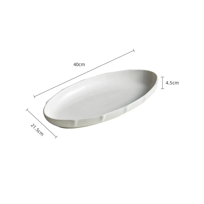 Steamed Fish Plate Japanese Large Ceramic Dish Baking BBQ Disc Western Pizza Steak Pasta Tray Dessert Cake Snack Platter