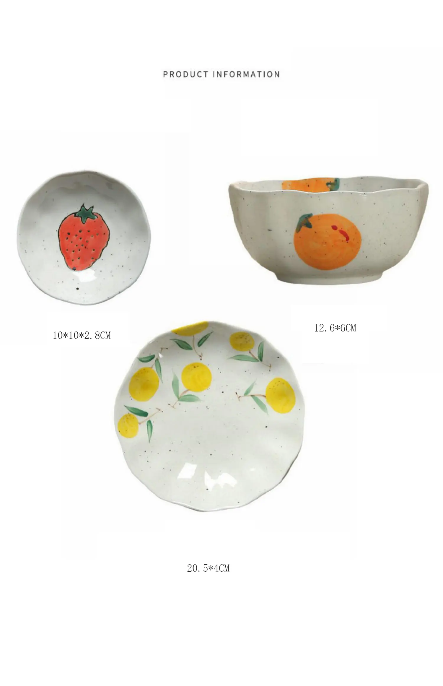 Hand-painted Rough Pottery Tableware Home Seasoning Dipping Sauce Dish Breakfast Fruit Salad Bread Plate Oatmeal Yogurt Bowl