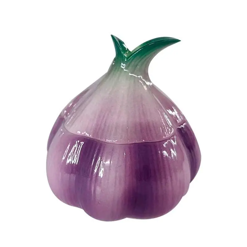 Ceramic Small Candy Jar Underglaze Onion Shape Jewelry Storage Jar Light Luxury Storage Kitchen Home Decoration Ornaments