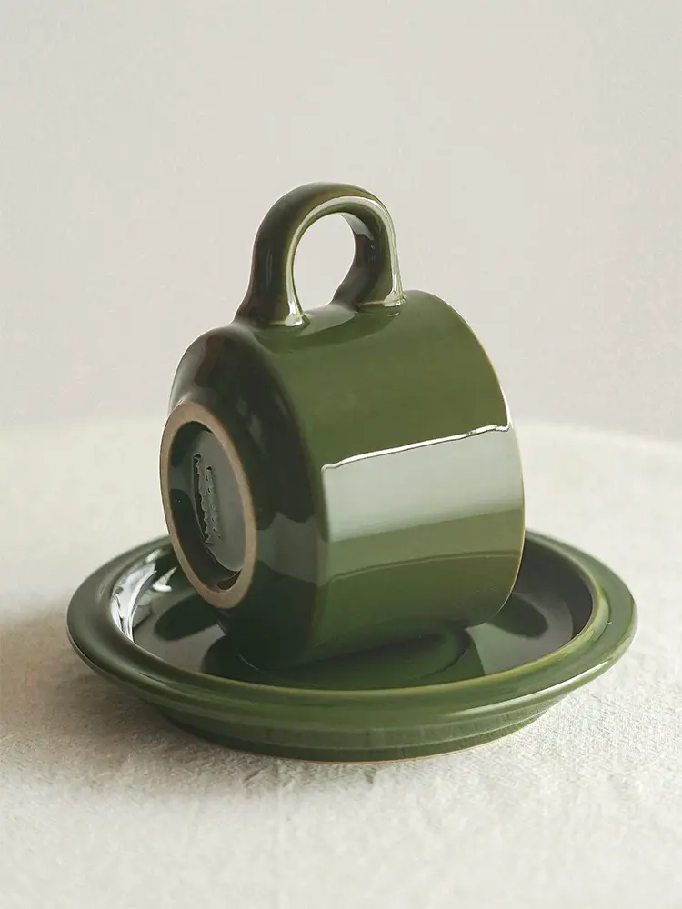 200ml European Style Latte Coffee Cup And Saucer Solid Colour Simple Breakfast Milk Cup Snack Plate Afternoon Tea Drinkware