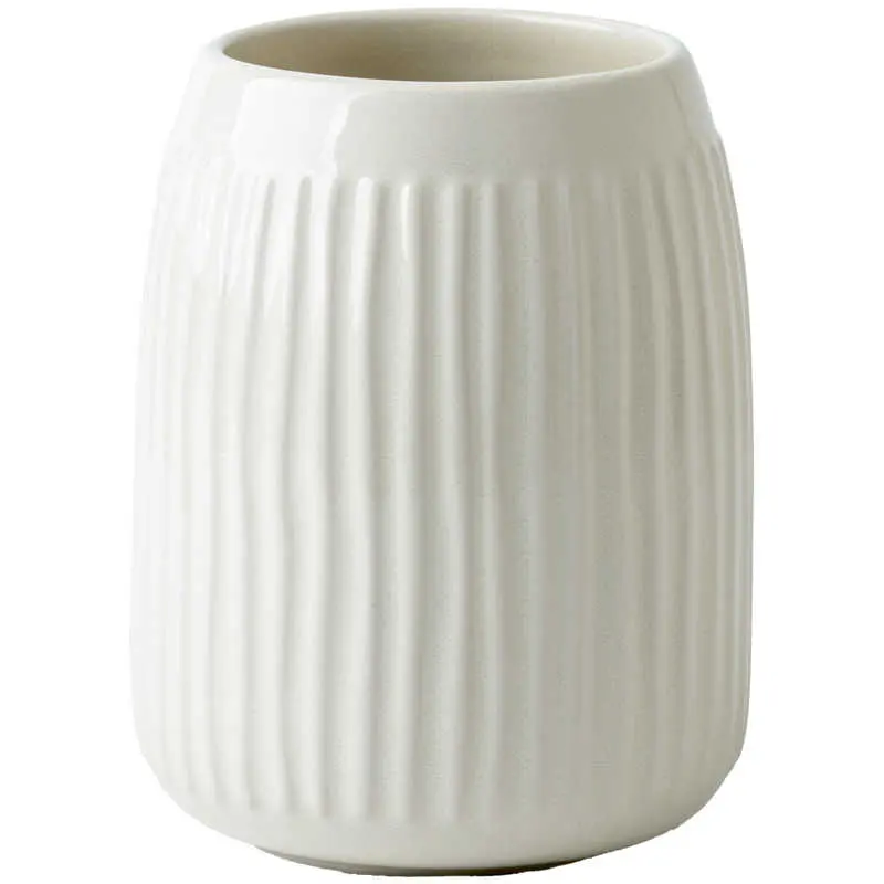 Simple Ceramic Vase Multi-purpose Kitchen Chopsticks Spoon Tool Storage Jar White Desktop Decorative Ornament
