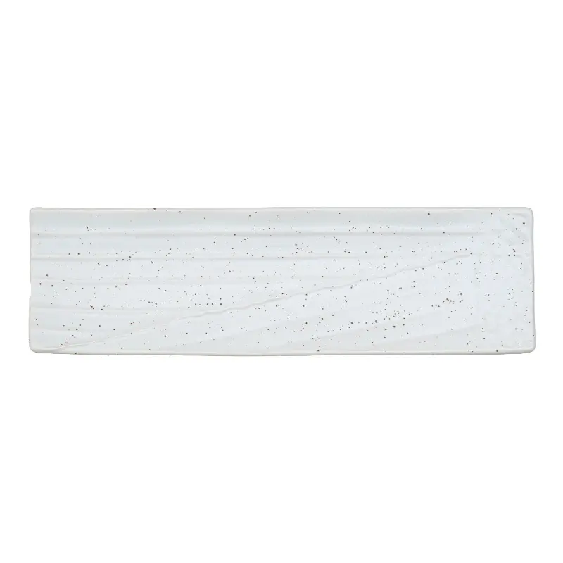 Japanese Style Rectangular Sushi Plate Household Ceramic Pastry Cake Plates Restaurant Snack Dish 28cm Tableware
