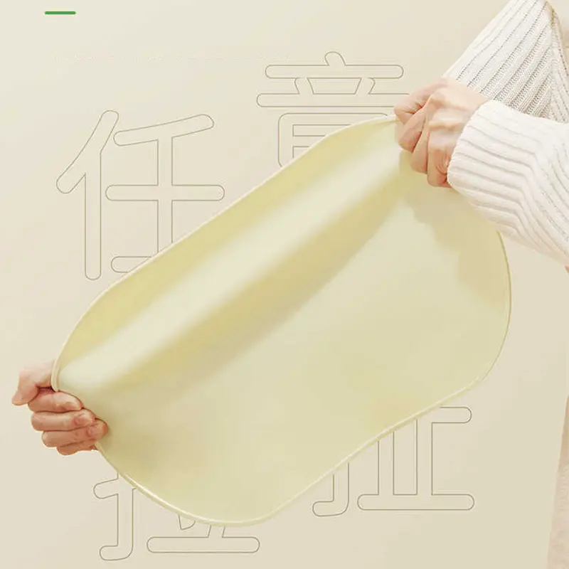 Solid Colour Silicone Placemats Heat Insulation Anti-scald High Temperature Resistant Pots Mat Simple Bowl Mat 39.5cm