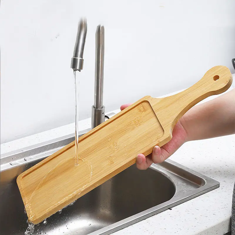 Rectangular Wooden Plates Hot Pot Creative Tableware Barbecue Beef Wood Long Tray Korean Snack Fried Chicken Platter