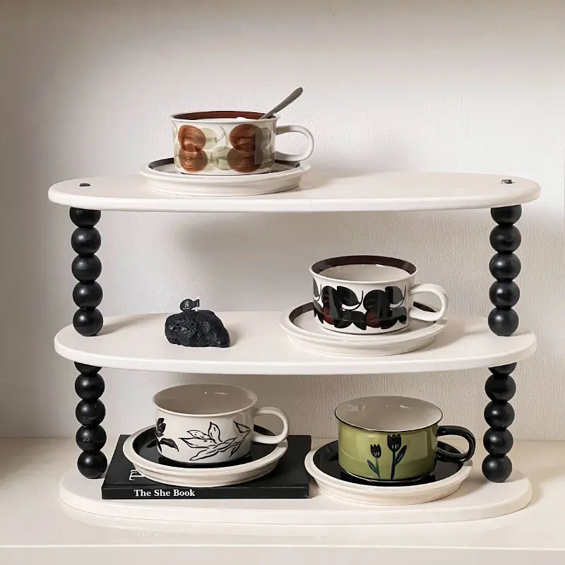 Vintage Ceramic Coffee Cups And Saucers Delicate Printing Afternoon Tea Drinkware Breakfast Cup Pastry Plate Gift
