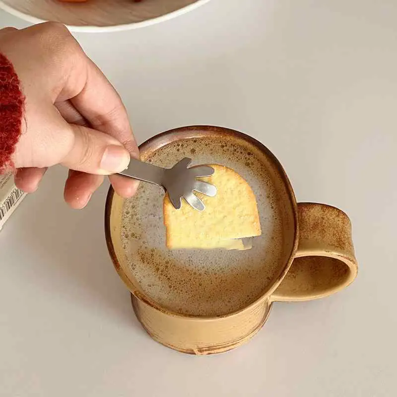 350ml Retro Ceramic Mug Creative Breakfast Milk Oatmeal Mugs Household Coffee Latte Cup Afternoon Tea Drinkware