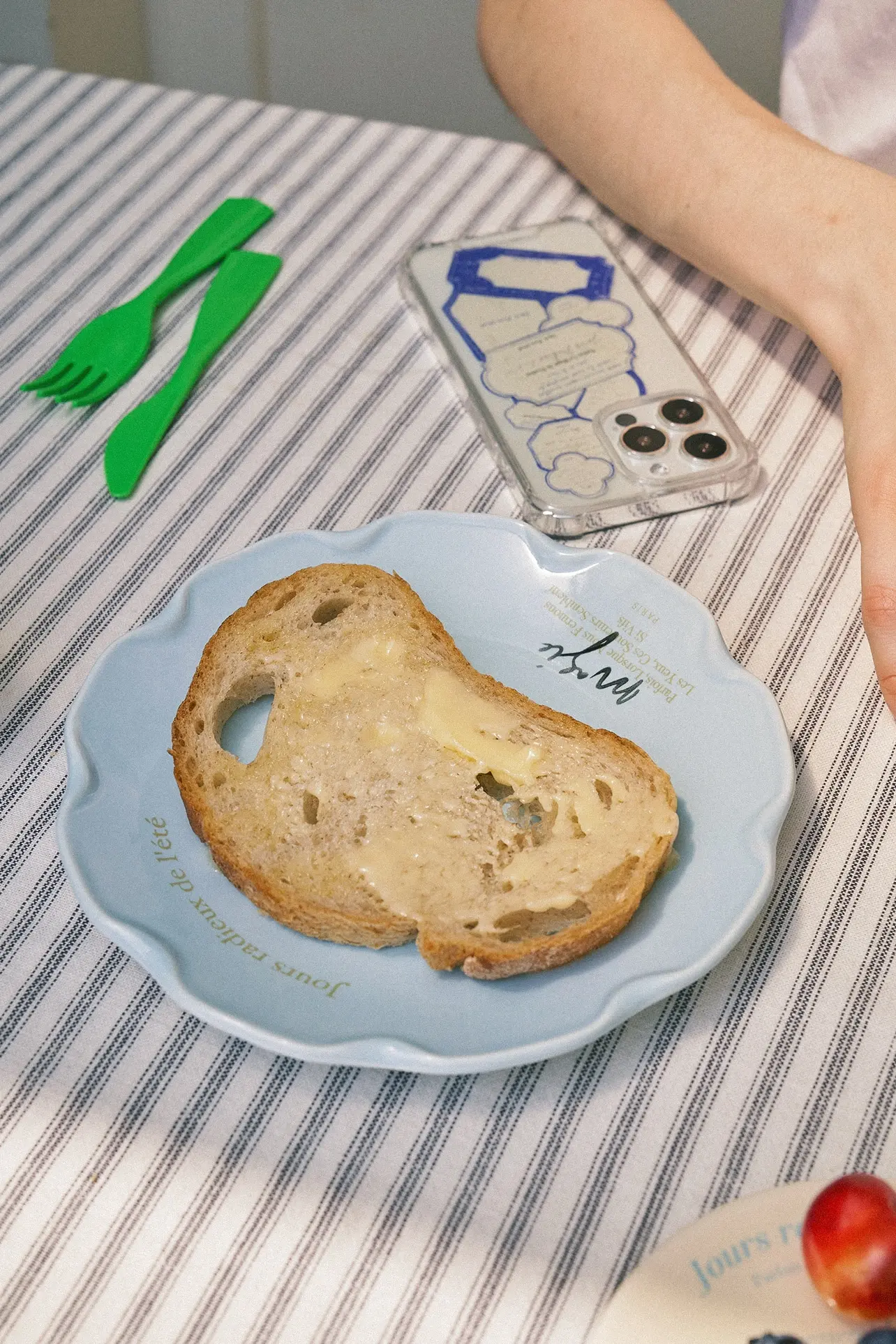 French Retro Letter Ceramic Plate Breakfast Bread Salad Fruit Dish Afternoon Tea Snack Cake Dessert Disc Square Western Platter