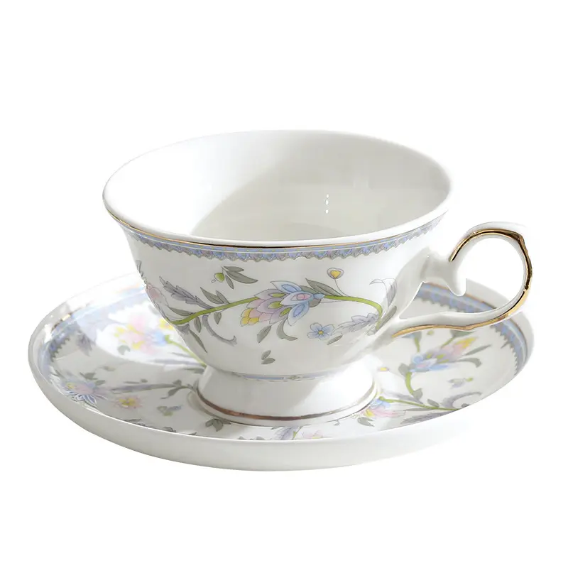 Nordic Style Relief Printing Ceramic Coffee Cups Saucers Vintage Afternoon Tea Drinkware 180ml Breakfast Mug Snack Plates