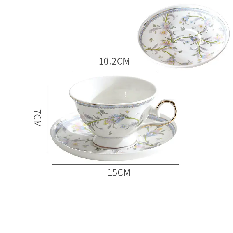 Nordic Style Relief Printing Ceramic Coffee Cups Saucers Vintage Afternoon Tea Drinkware 180ml Breakfast Mug Snack Plates