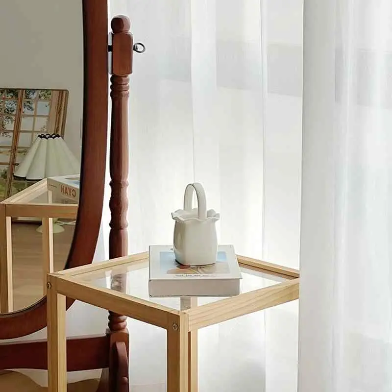 Ceramic Handle Chopsticks Tube Solid Color Storage Jar Desktop White Vase Ornaments Decorative Household Kitchen Supplies