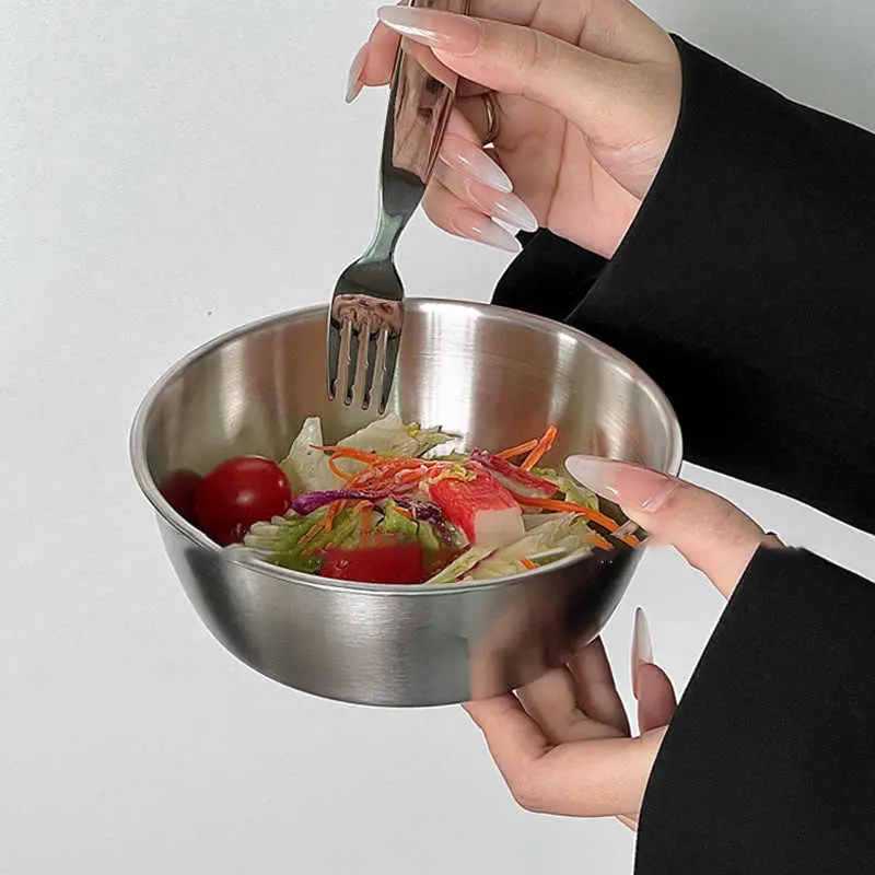 Korean Style Stainless Steel Tableware French Fries Fried Chicken Seasoning Bowl Home Hot Pot Dipping Saucer