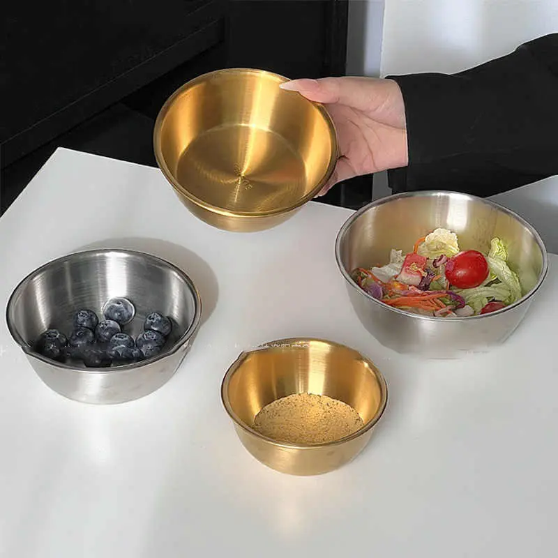 Korean Style Stainless Steel Tableware French Fries Fried Chicken Seasoning Bowl Home Hot Pot Dipping Saucer