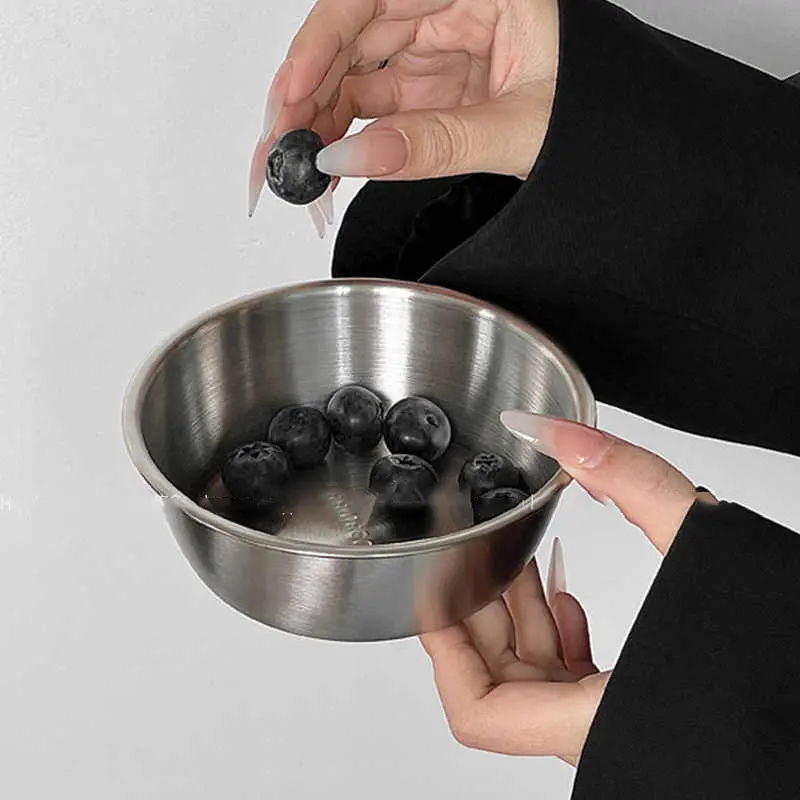 Korean Style Stainless Steel Tableware French Fries Fried Chicken Seasoning Bowl Home Hot Pot Dipping Saucer