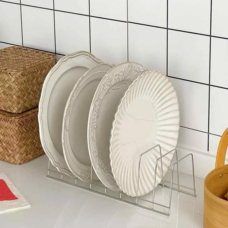24cm Vintage Relief Ceramic Dinner Plate Exquisite Western Spaghetti Plates Household Breakfast Dish Kitchen Tableware