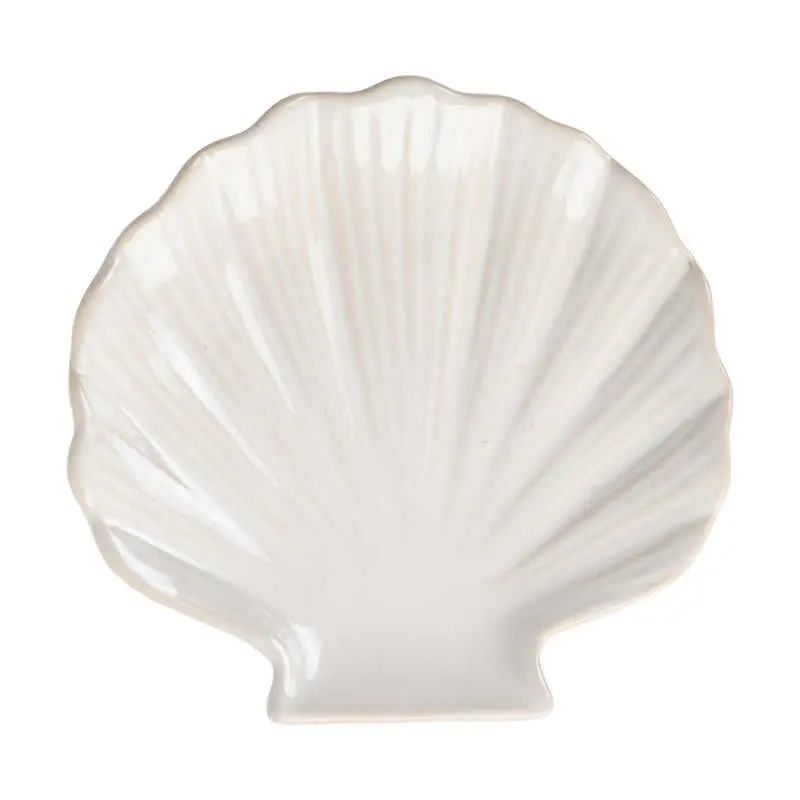 Creative Shape Ceramic Plate Household Solid Colour Salad Plates Breakfast Pastry Dish Western Food Pasta Disc Dessert Tray