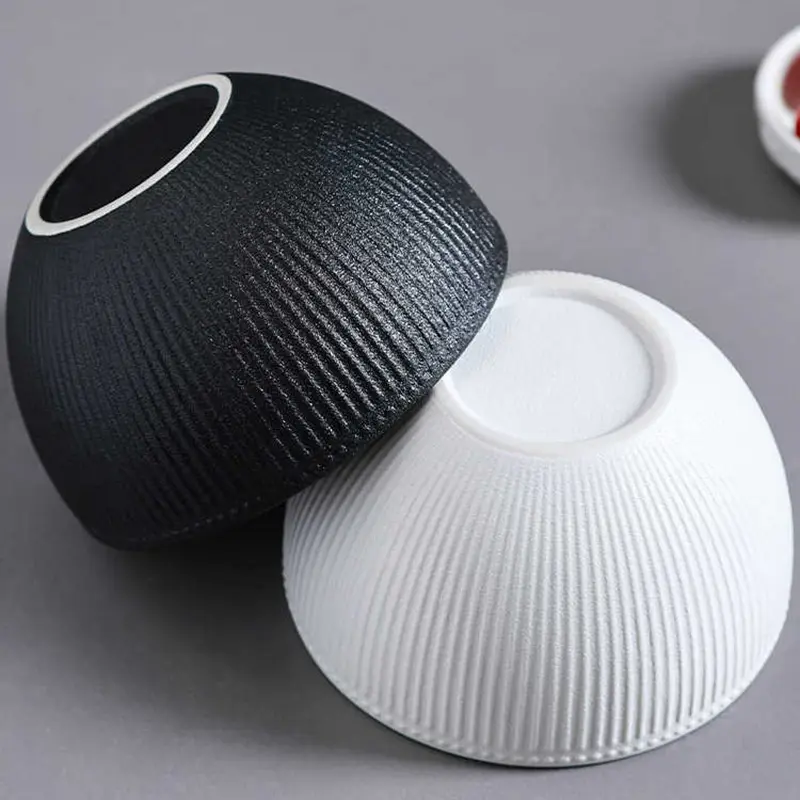 Solid Colour Light Luxury Ceramic Ramen Bowl Household Simple Soup Bowls Restaurant Noodle Bowl Fruit Salad Bowl