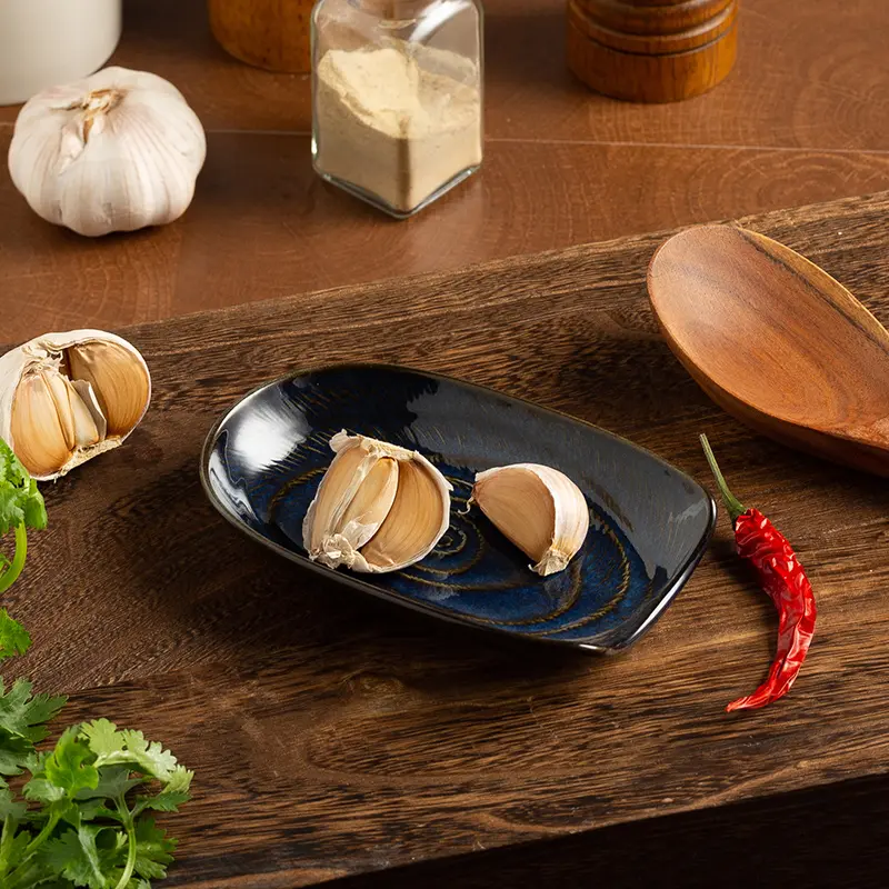 Delicate Leaky Spoon Place Plate Hotpot Soup Spoons Irregular Ceramic Tray Chopstick Kitchen Spatula Rice Spoon Placed Plates