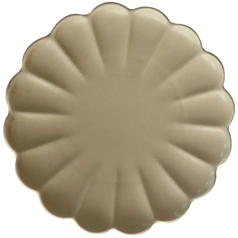 Simple Matte Ceramic Dinner Disc Flower-shaped Dessert Pastry Tray Household Lunch Pasta Plate Tableware