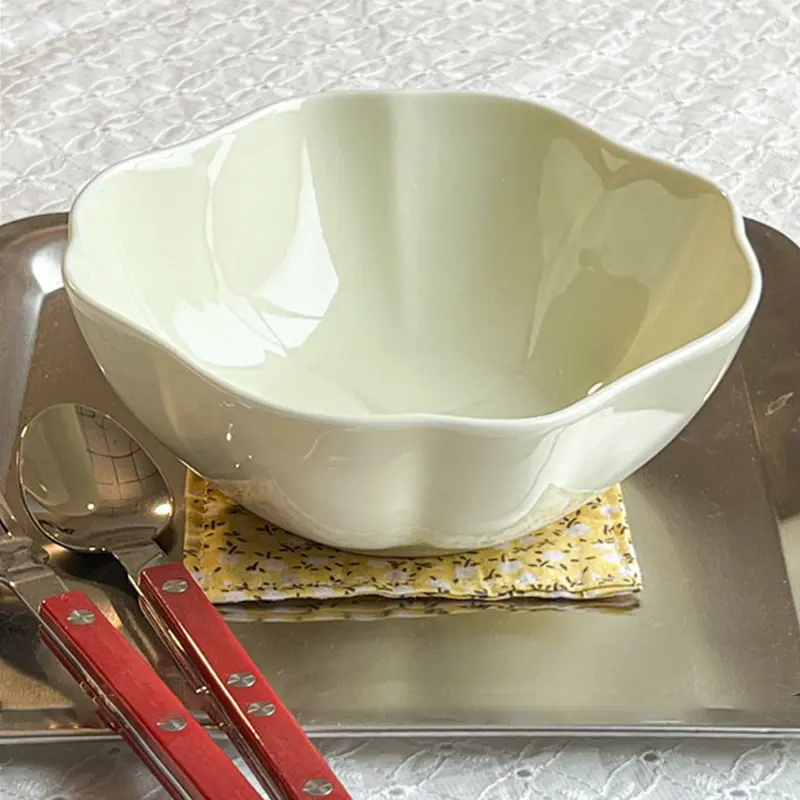Japanese Tableware Vintage Soup Bowls High-end Solid Colored Underglaze Ramen Rice Bowl Simple Ceramic Breakfast Bowl