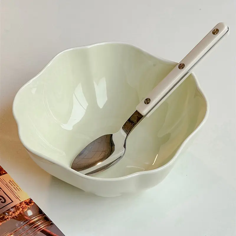 Japanese Tableware Vintage Soup Bowls High-end Solid Colored Underglaze Ramen Rice Bowl Simple Ceramic Breakfast Bowl