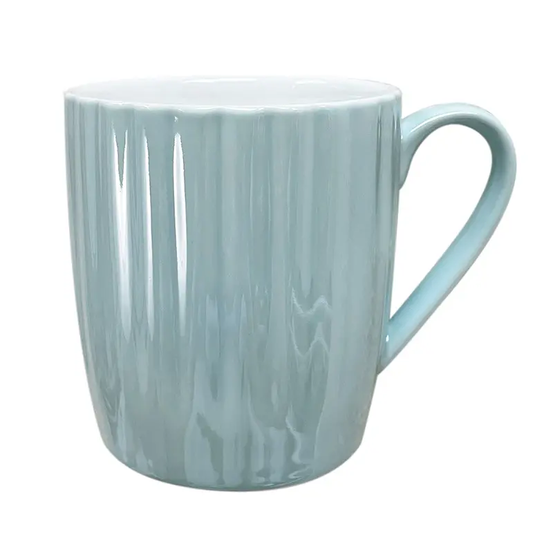 370ml Pearlescent Glaze Mug Couple Ceramic Cup Exquisite Coffee Cups Home Breakfast Milk Oatmeal Cup Drinking Utensils Gift