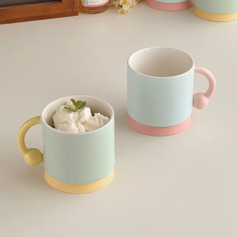 350ml Simple Ceramic Mug Dormitory Office Water Cups Home Breakfast Milk Juice Coffee Cup Drinking Utensils