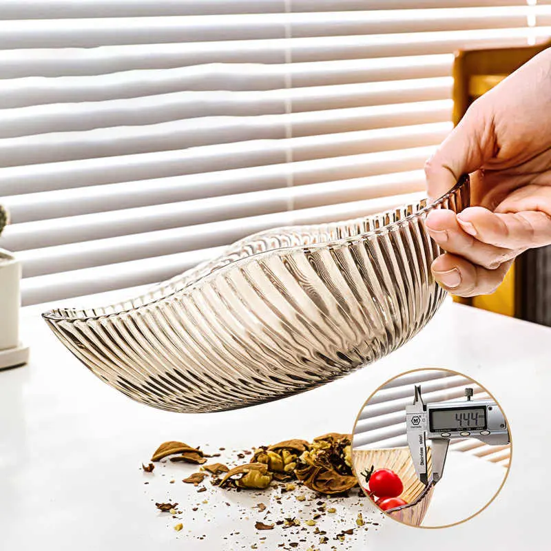 Transparent Glass Fruit Bowl Simple Yoghurt Salad Bowls Living Room Fruit Snacks Ornament Small Milk Oatmeal Breakfast Bowl