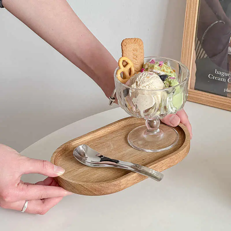 Transparent Embossed Ice Cream Yoghurt Cups Glass Tall Dessert Cups Delicate Afternoon Tea Dessert Cups Cocktail Glasses