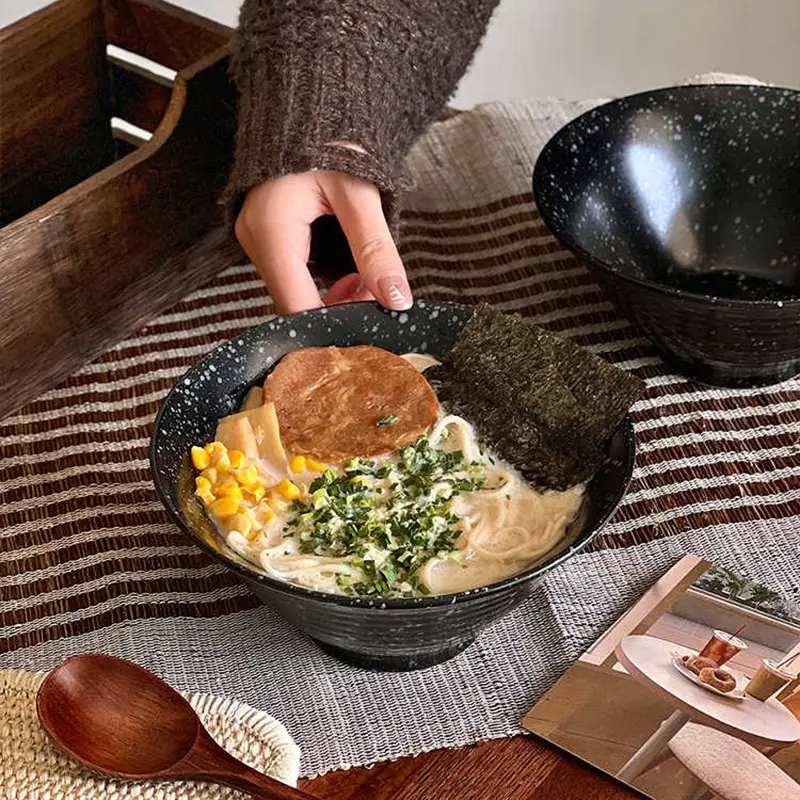 Japanese Style Ramen Bowl Household Ceramic Tableware Underglaze Colour Fruits Salad Bowls Noodle Bowl Soup Bowls