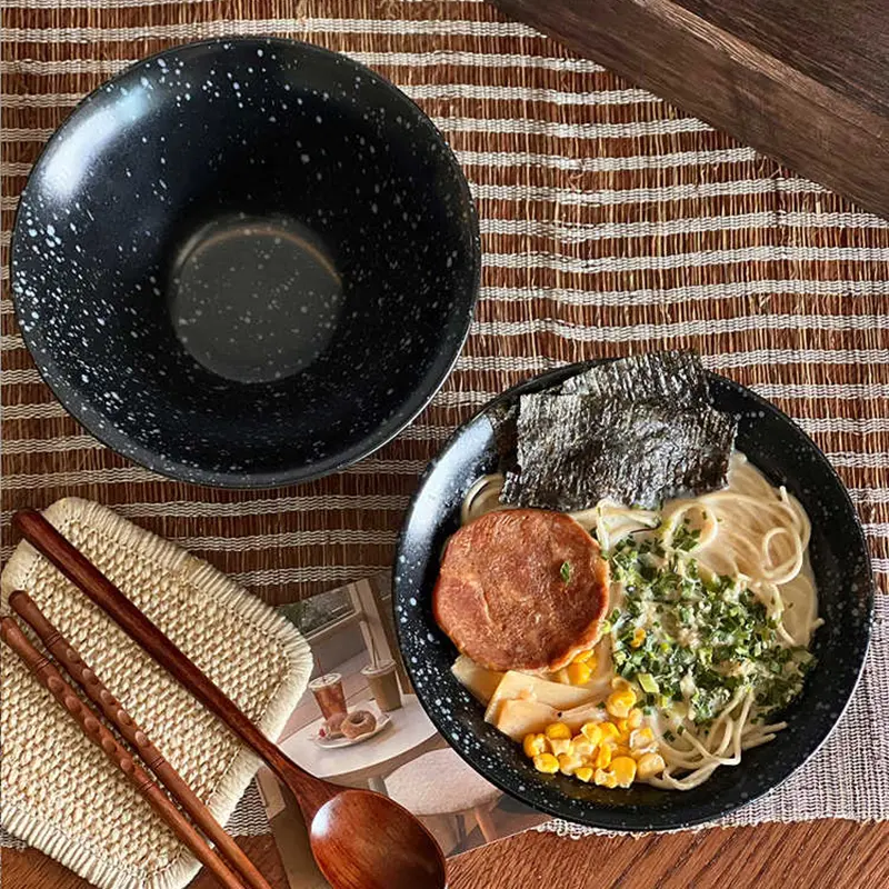 Japanese Style Ramen Bowl Household Ceramic Tableware Underglaze Colour Fruits Salad Bowls Noodle Bowl Soup Bowls
