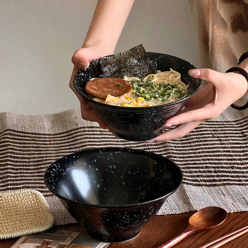 Japanese Style Ramen Bowl Household Ceramic Tableware Underglaze Colour Fruits Salad Bowls Noodle Bowl Soup Bowls