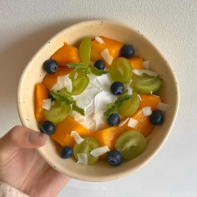 Ink Splash Irregular Ceramic Bowl Cereal Breakfast Yoghurt Bowls Household Dessert Fruit Salad Bowl Tableware