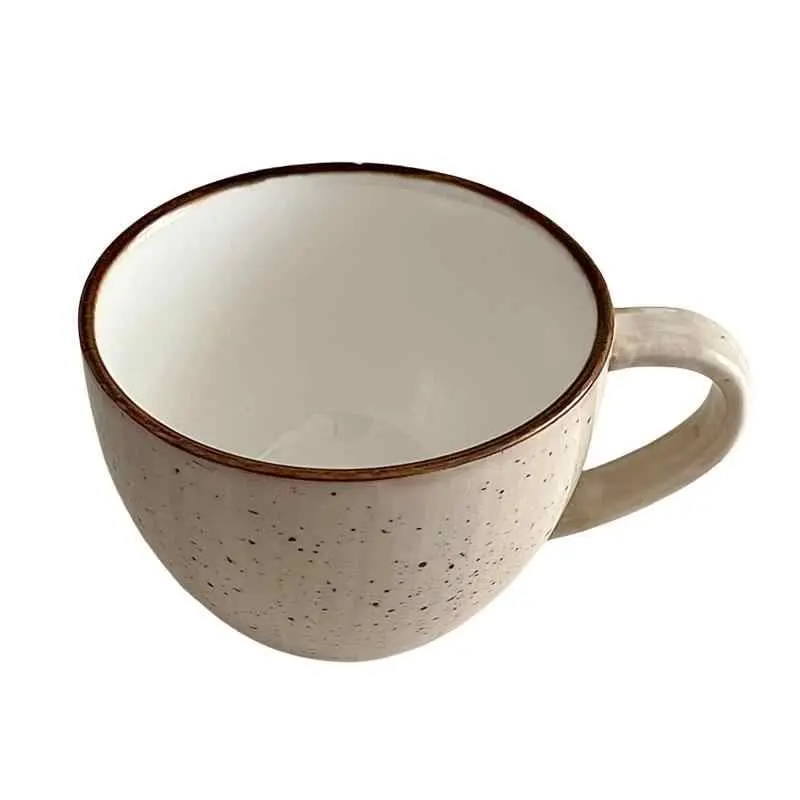 Vintage Splashed Ink Ceramic Mug Japanese Coffee Milk Cup Office Water Cup 350ml Home Breakfast Cup Drinkware