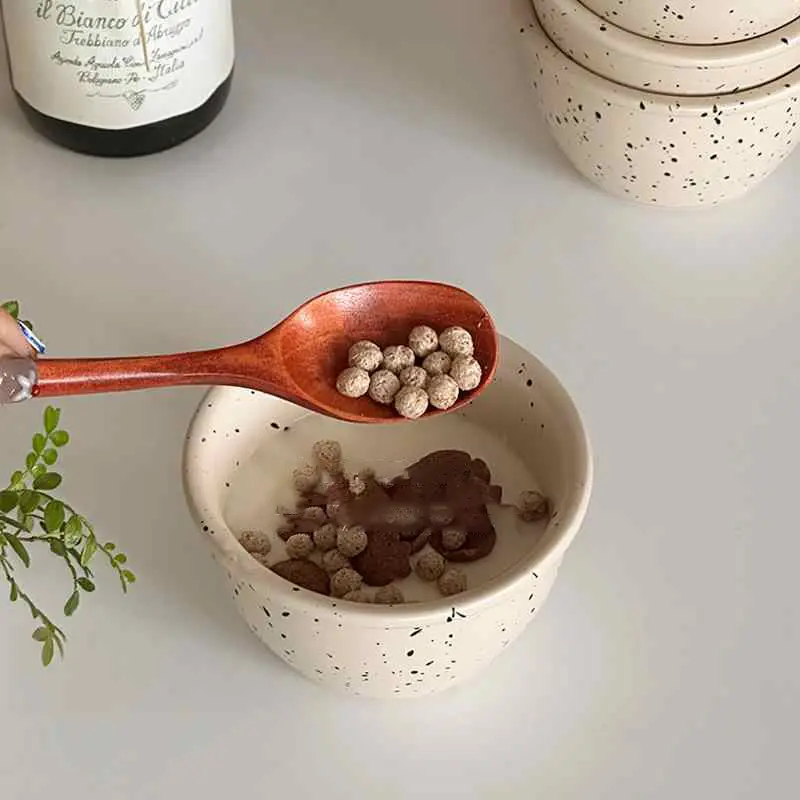 Ink Splash Ceramic Bowl Yoghurt Cereal Bowls Underglaze Colour Fruit Salad Bowl Household Simple Breakfast Bowl Tableware