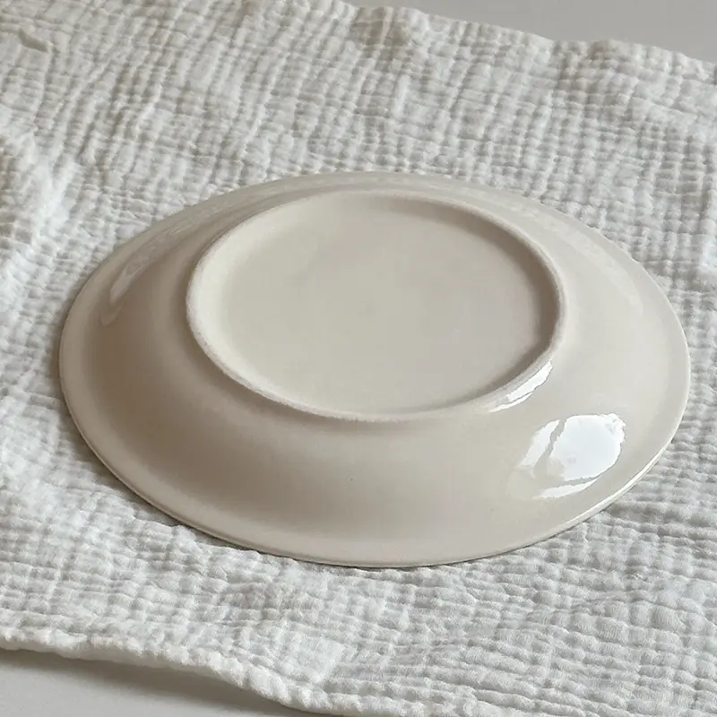 Retro Under Glazed Ceramic Round Plate Hand-painted Fruit Pattern Dessert Plates Creative Western Food Spaghetti Dish
