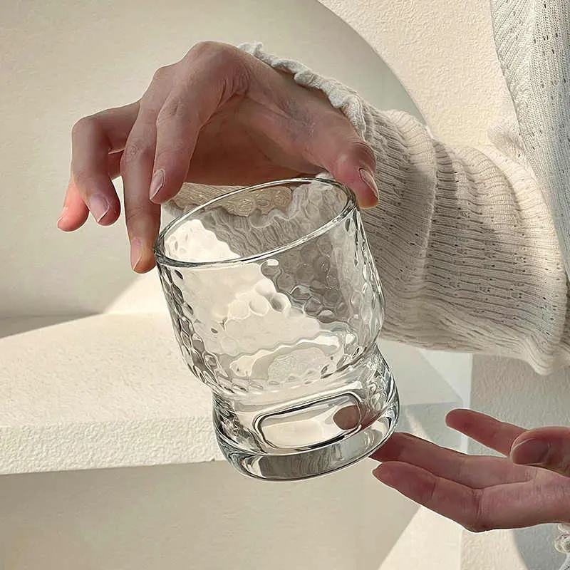 290ml Transparent Glass Mug Household Breakfast Milk Cup Simple Iced Coffee Latte Cups Juice Cup Drinkware