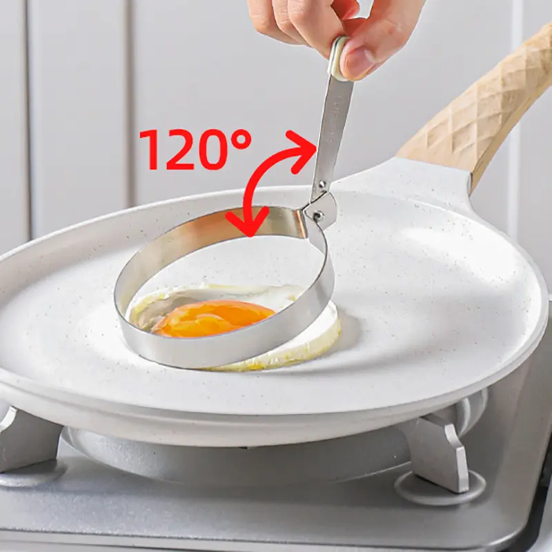 Stainless Steel Fried Egg Moulds Beef Patties Setting Mould Non-stick Breakfast Models Multiple Shapes Kitchen Utensils