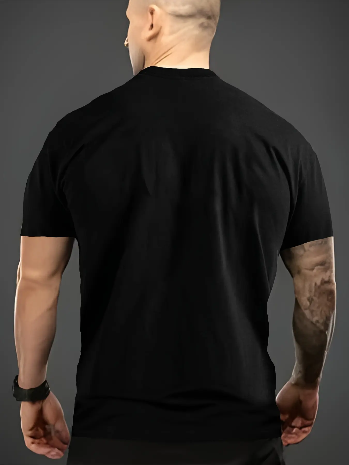 Men's summer 100% pure cotton fashionable sports casual loose letter pattern printed round neck short sleeved T-shirt top
