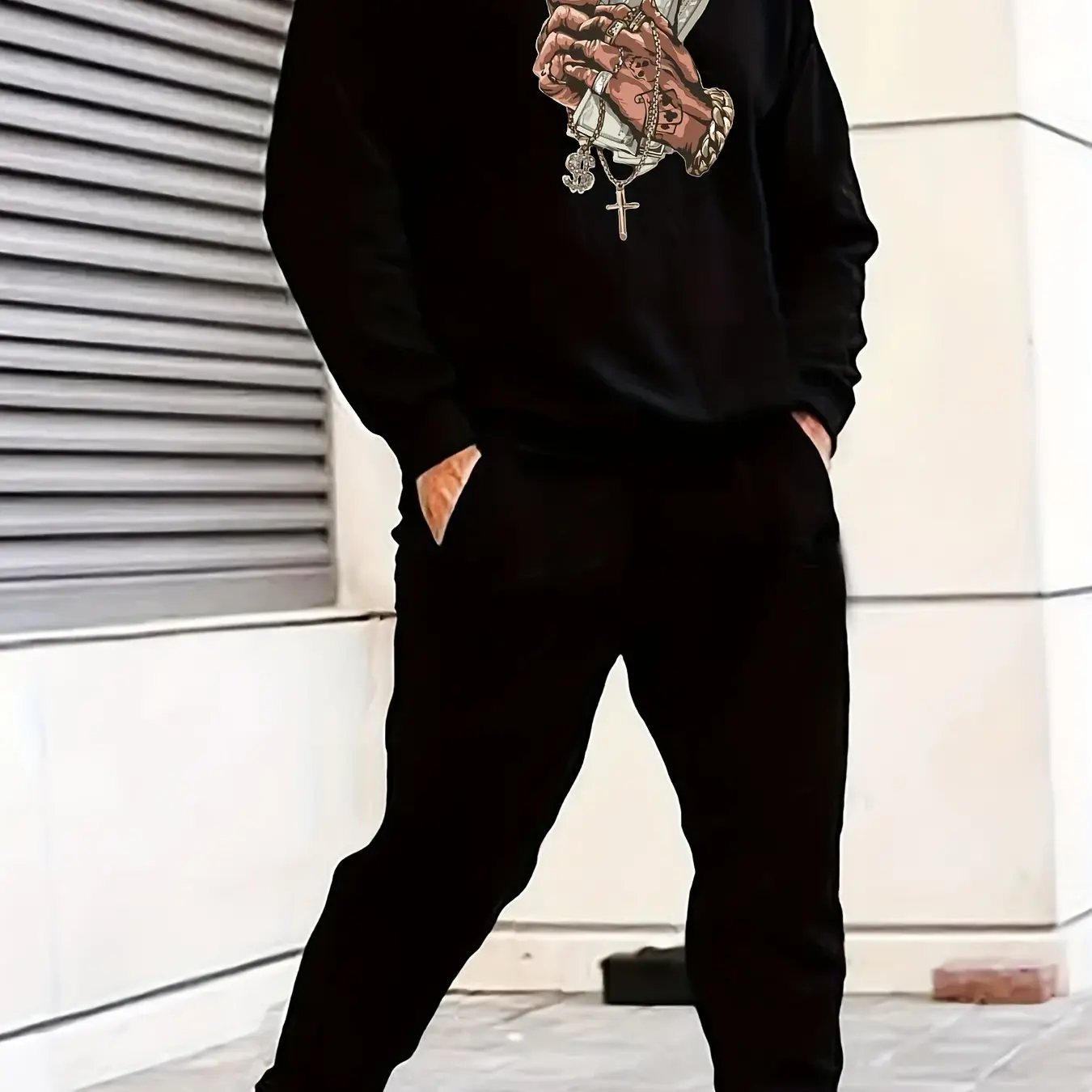 Men's Autumn Winter Sweater Set With Plush Fashion Casual Men's Loose Breathable Pullovers Brand Hoody