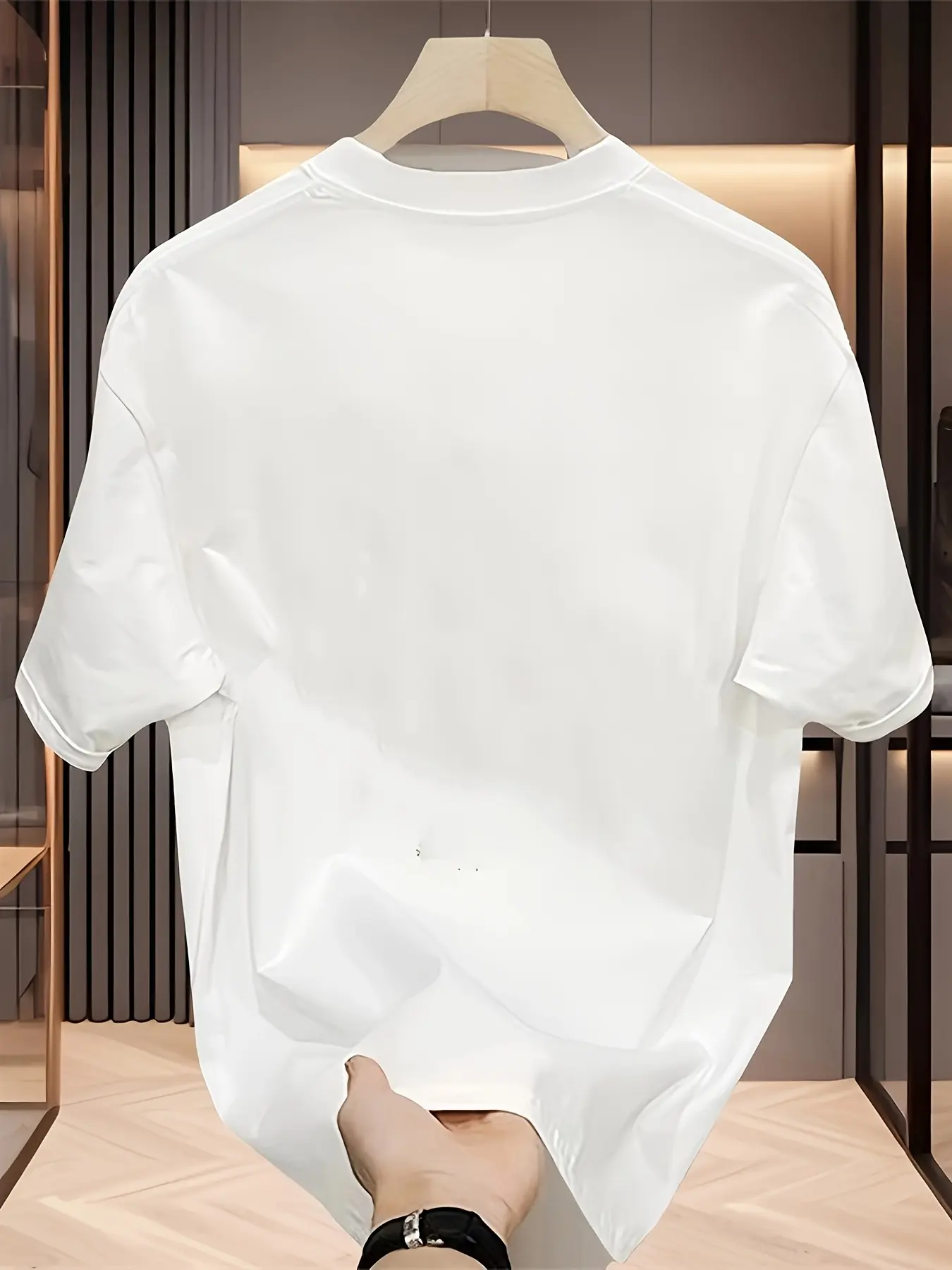 Men's summer 100% pure cotton fashionable casual loose sports trendy brand printed round neck short sleeved T-shirt top
