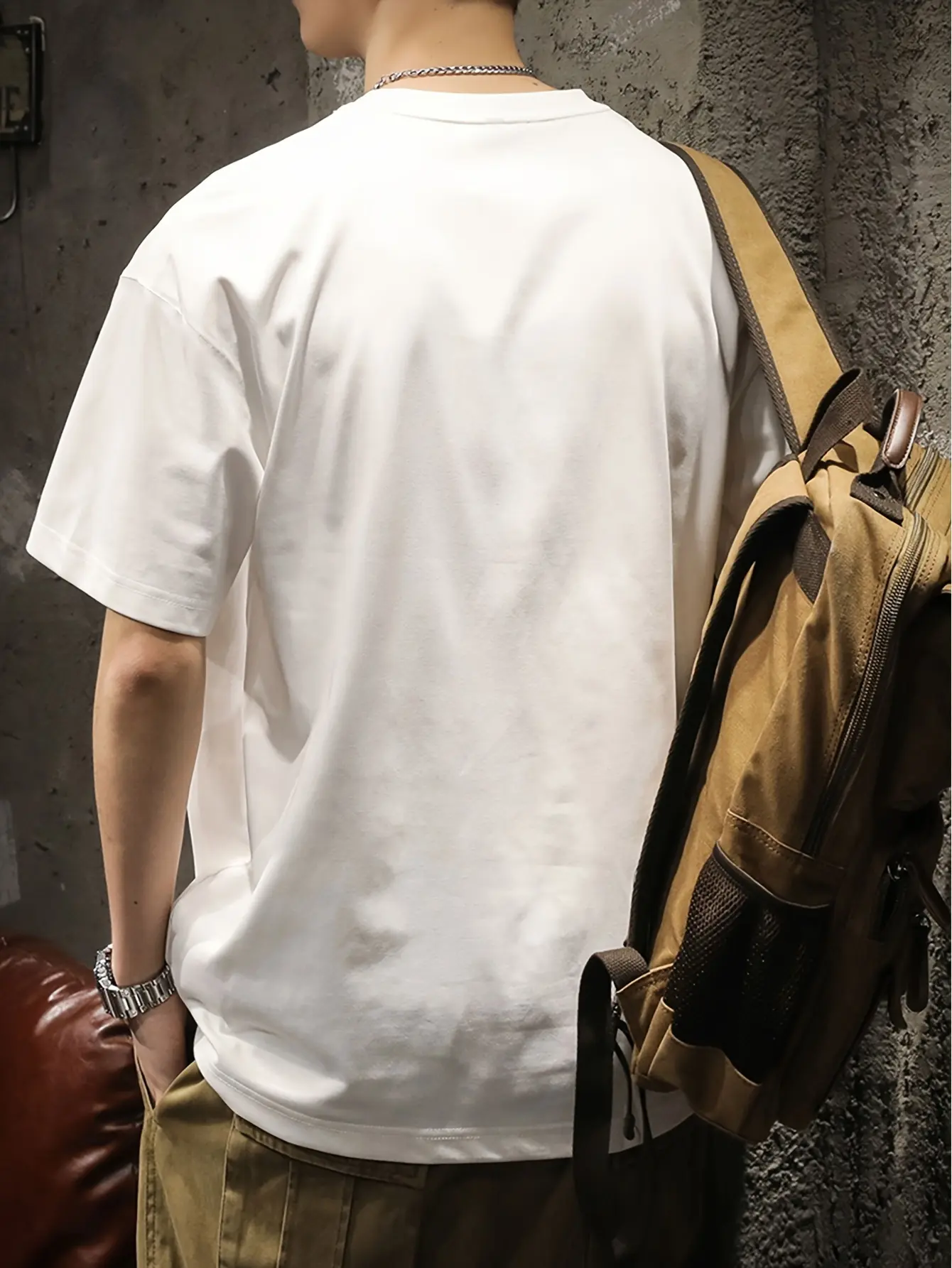 Men's summer 100% pure cotton fashionable casual loose smiling face pattern printed round neck short sleeved T-shirt top