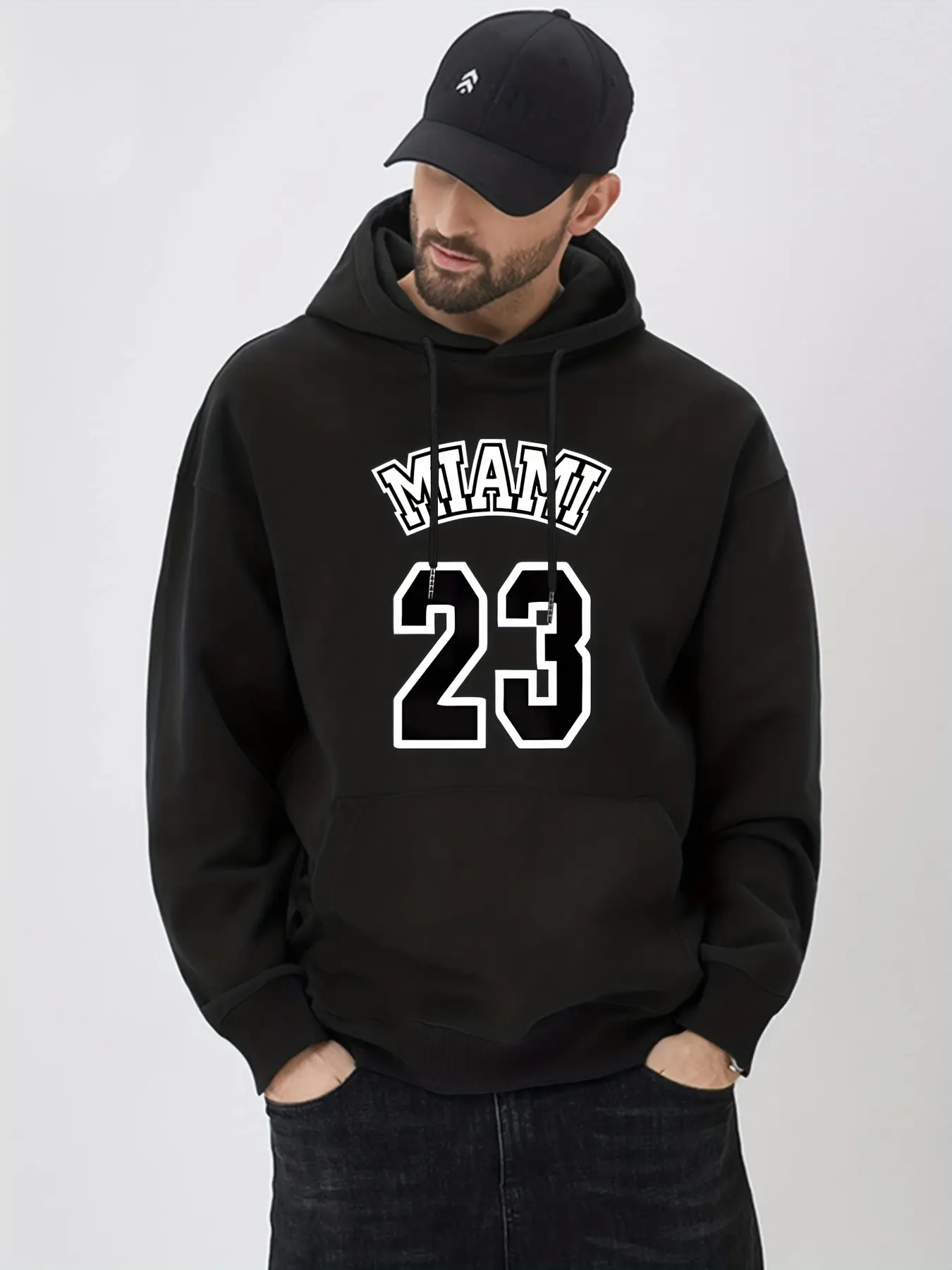 Men's Autumn Winter Loose Fitting Long Sleeved Hoodie hoodie Long Sleeves O-neck Pullovers Sporty and Rich Clothing