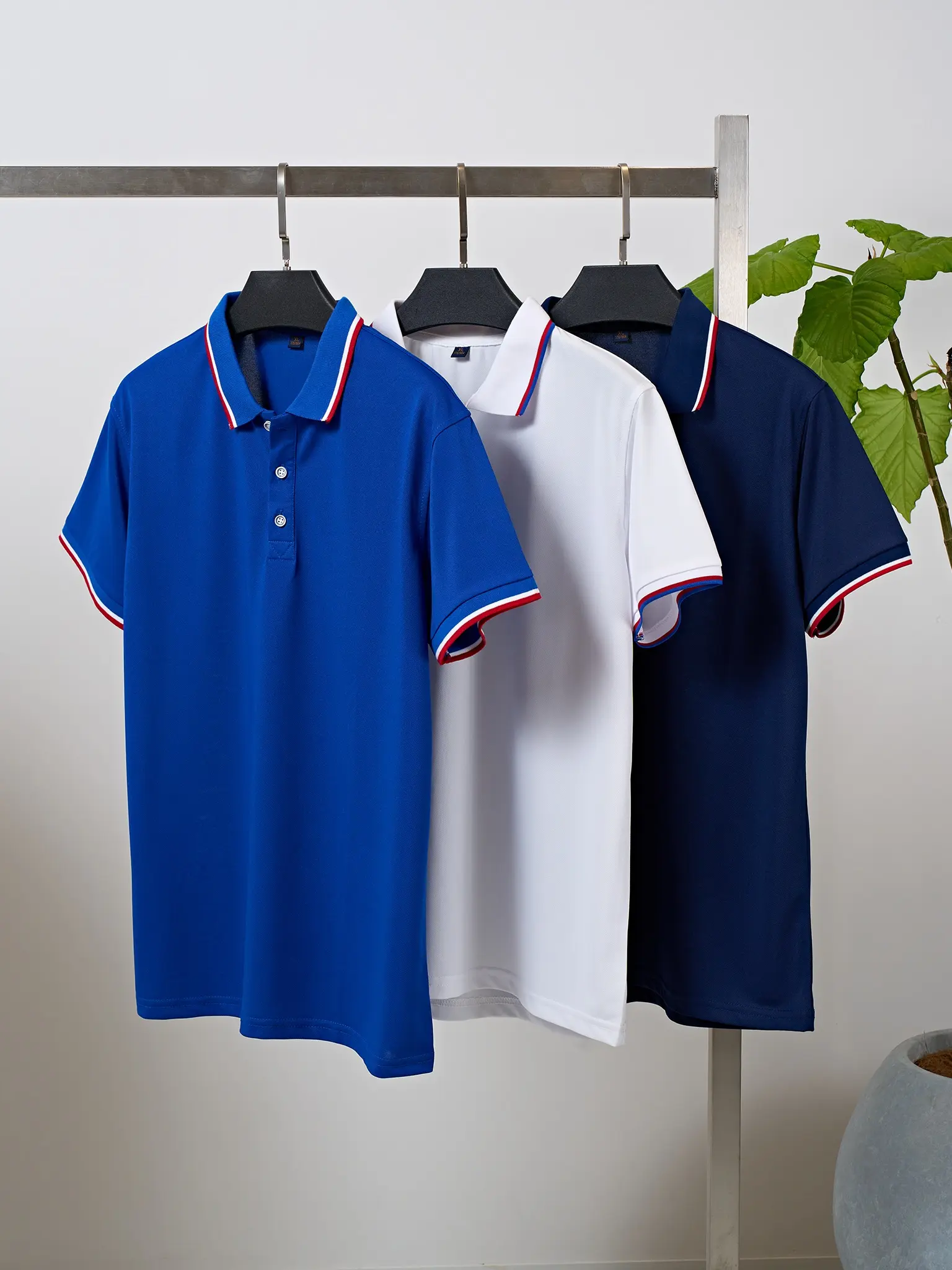 Men's summer casual fashionable loose plus size golf 3 pcs/set pattern printed lapel short sleeved polo shirt