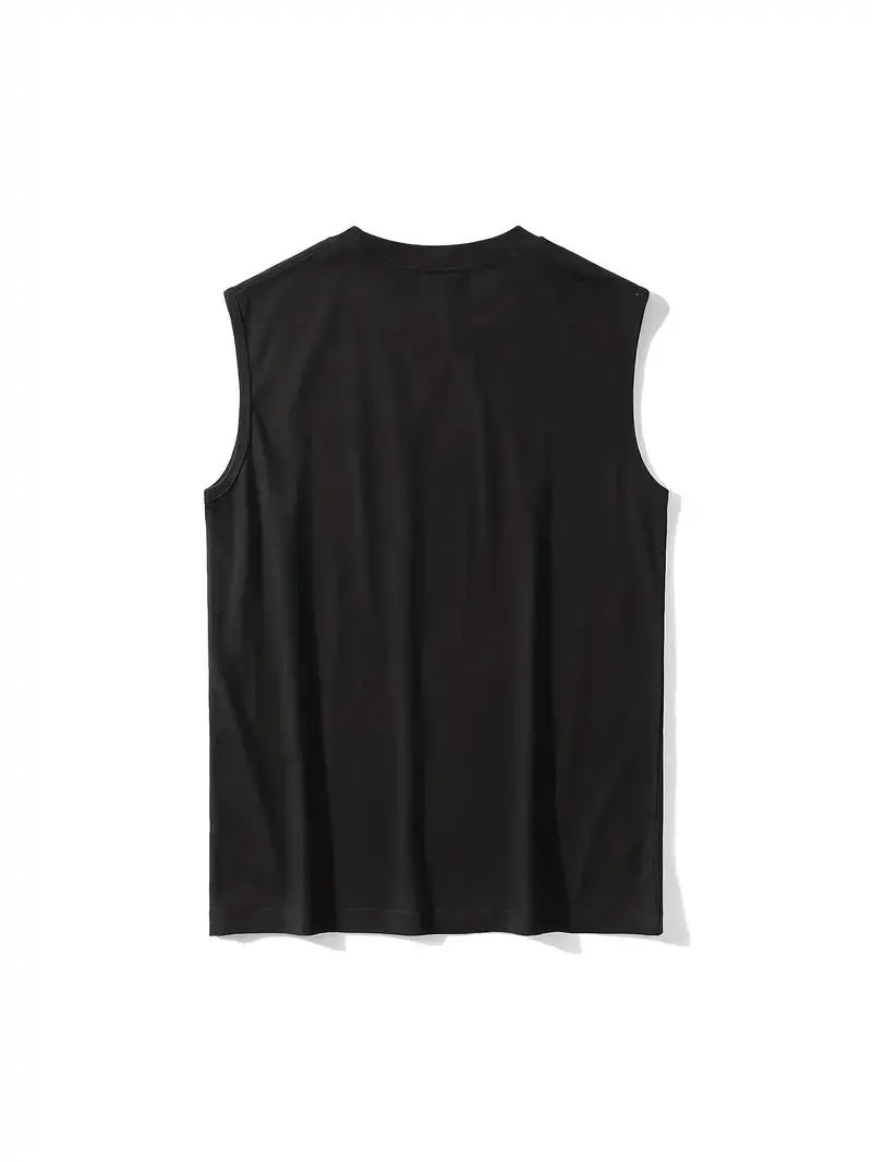Men's summer casual sports fitness loose NEVER gift up printed comfortable breathable round neck sleeveless vest
