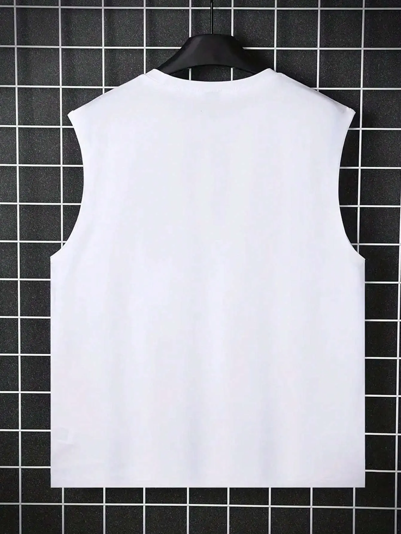 Men's Summer Leisure Sports Fitness Loose Paris Letter Printed Comfortable Breathable Round Neck Sleeveless Tank Top