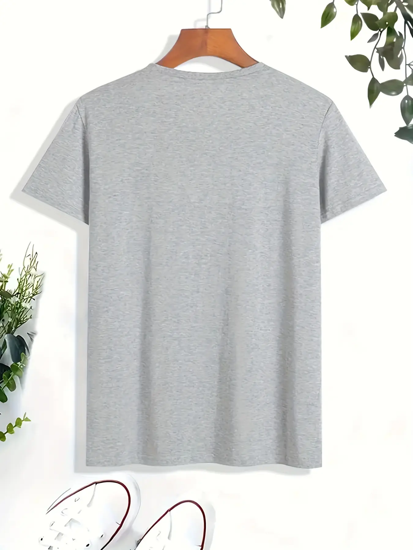 Summer men's 100% pure cotton sports casual loose fit plus cartoon duck print comfortable round neck short sleeved T-shirt top