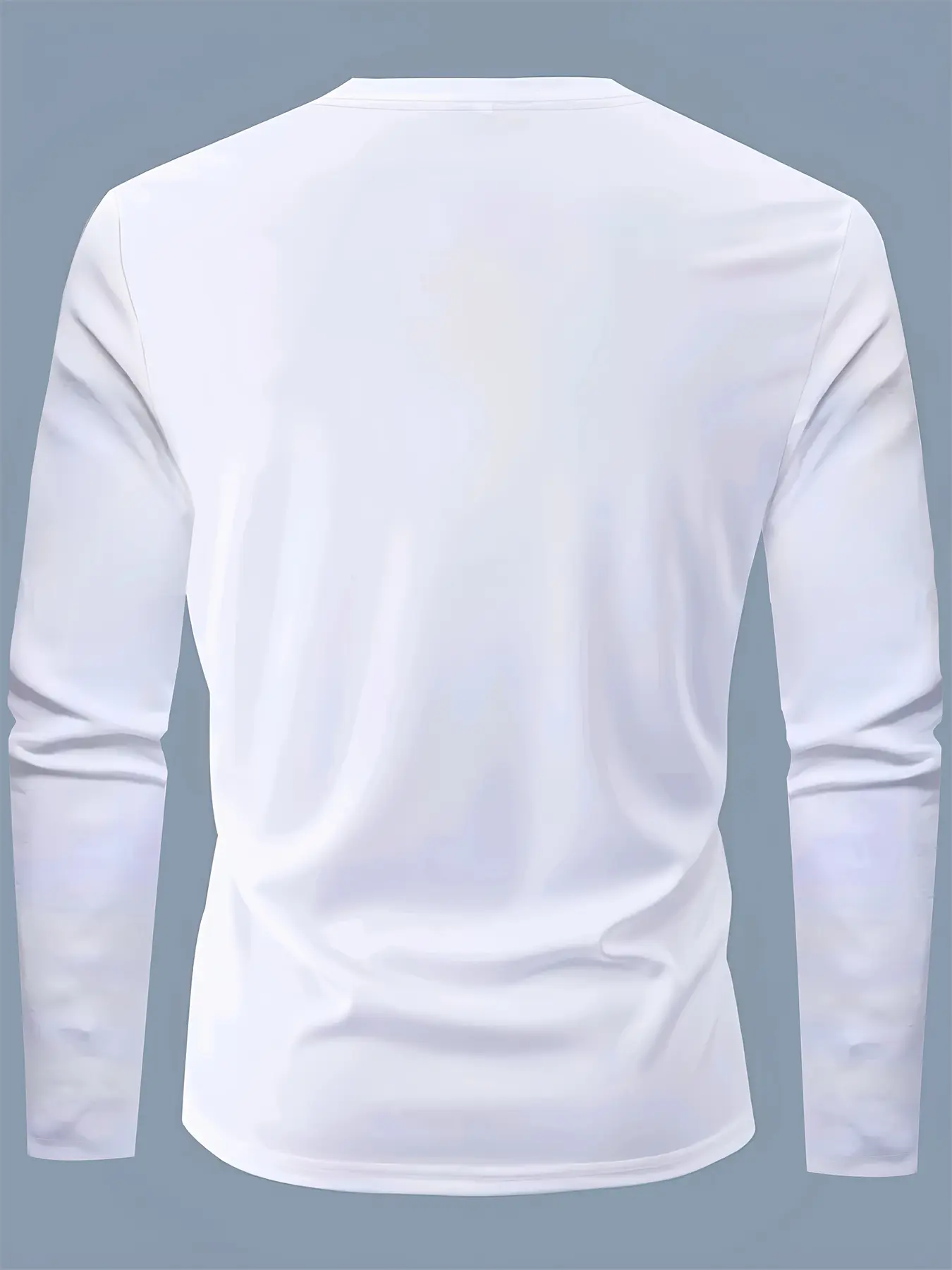 Men's 100% pure cotton comfortable casual loose oversized Italian style printed sports round neck long sleeved T-shirt top