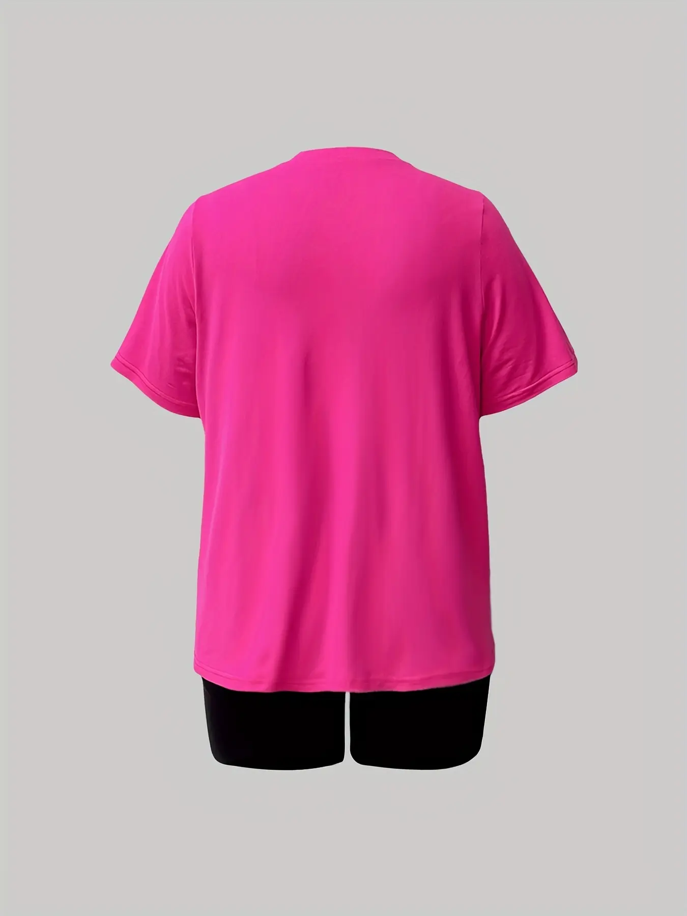 Women's summer casual loose plus cartoon rabbit print round neck short sleeved T-shirt paired with cropped pants two-piece set